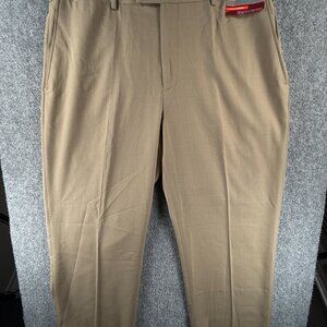 NWT Louis Raphael Dress Pants Slacks Brown 38x29 Wool Blend Hidden Extension